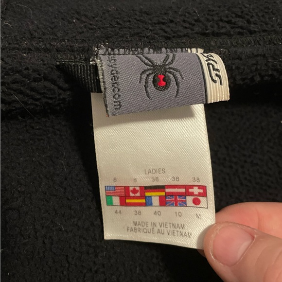 Spyder Ski Jacket Fleece Lined Snow Skirt XTL Women’s Medium / 8 Black Hood READ - Picture 6 of 7